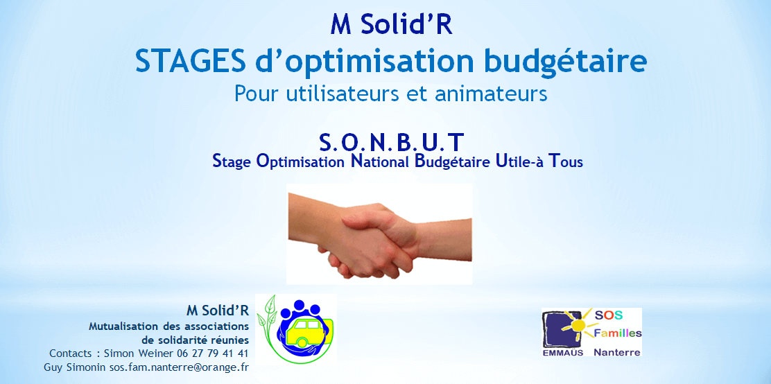 stages optimisation budget | Sos Familles Emmaus Nanterre