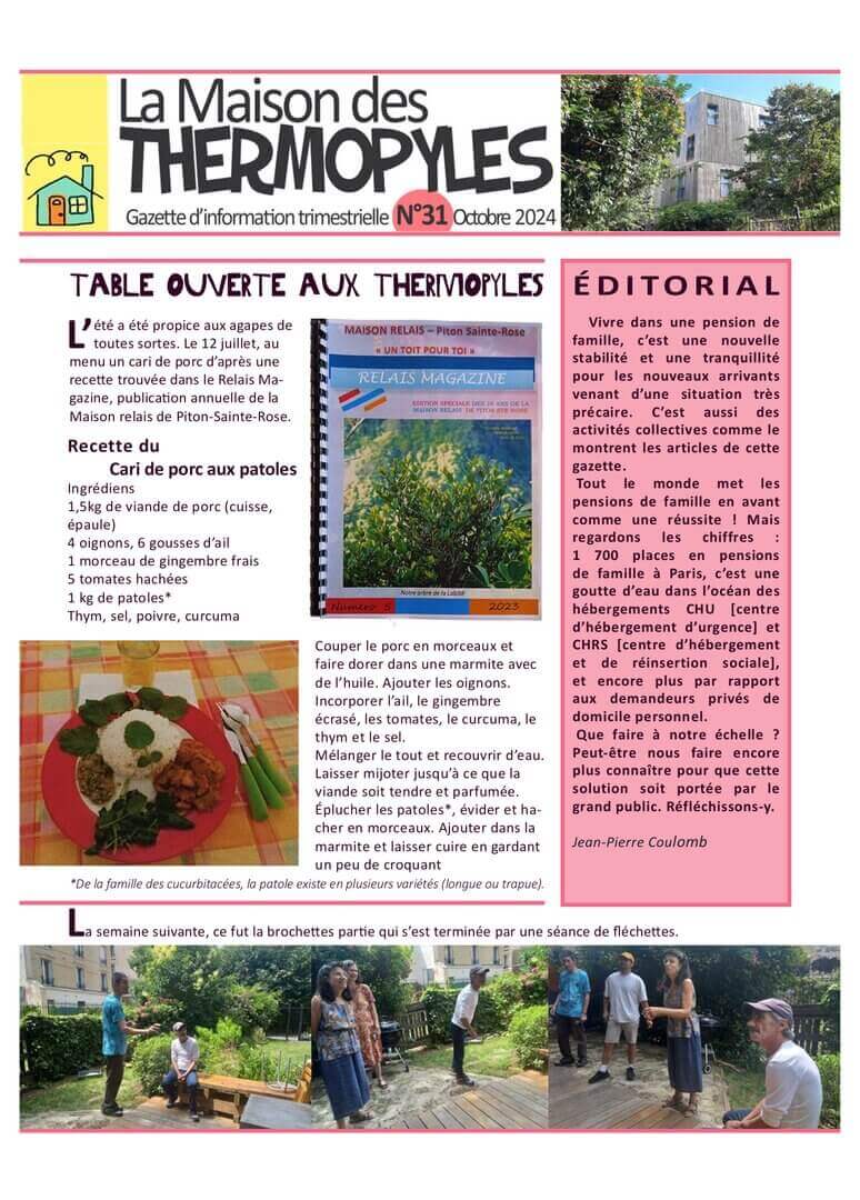 Gazette 31 | La Maison des Thermopyles