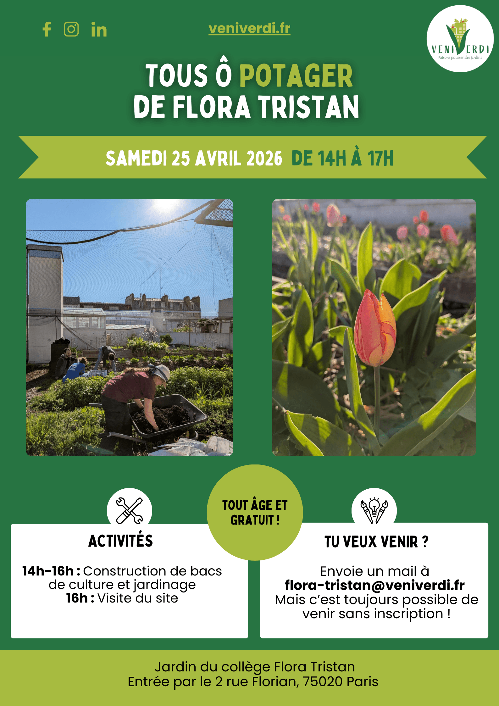 Tous Ô Potager - ateliers de jardinage et bricolage | Agenda du quartier