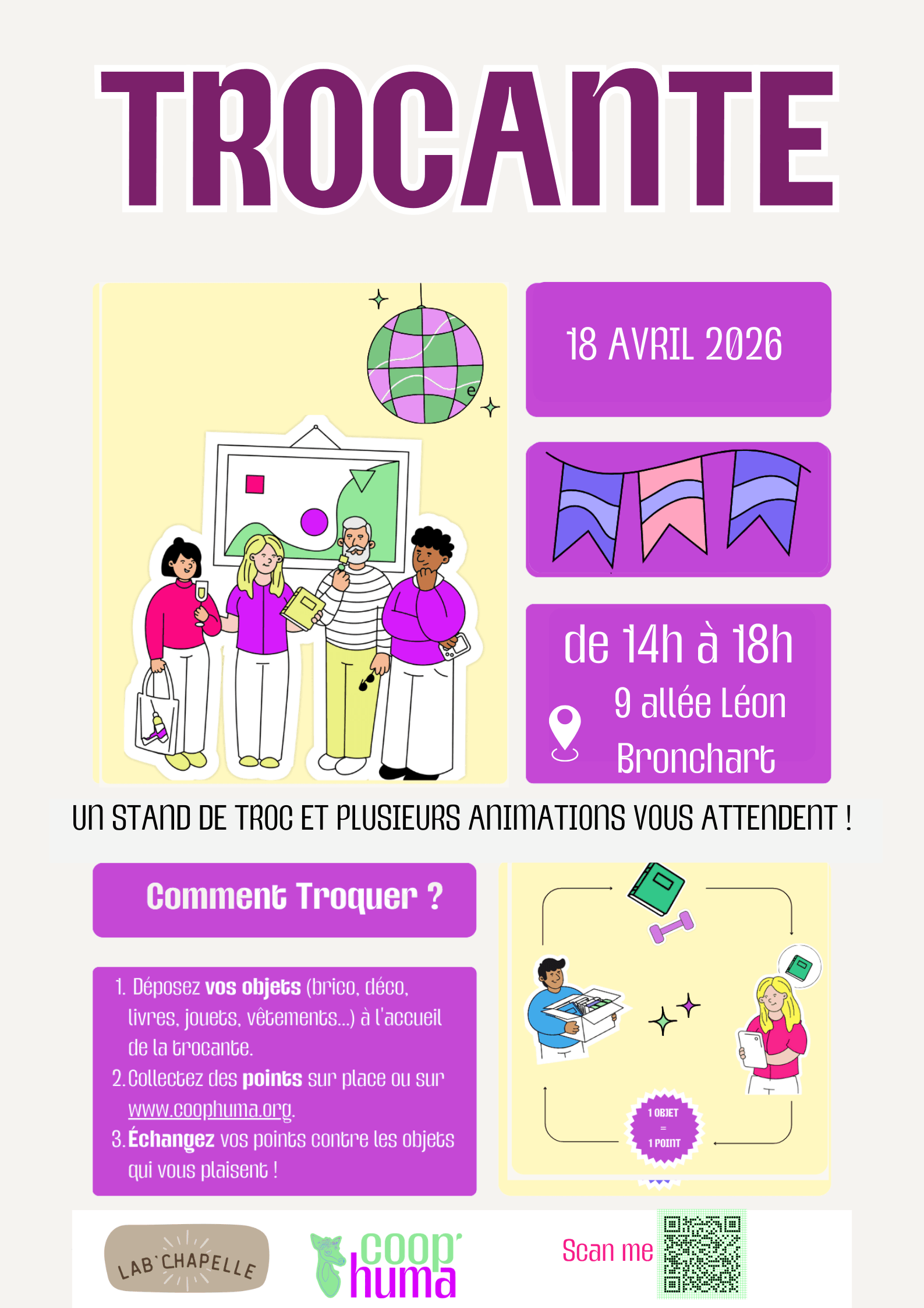 Trocante du Lab'Chapelle | Agenda du quartier
