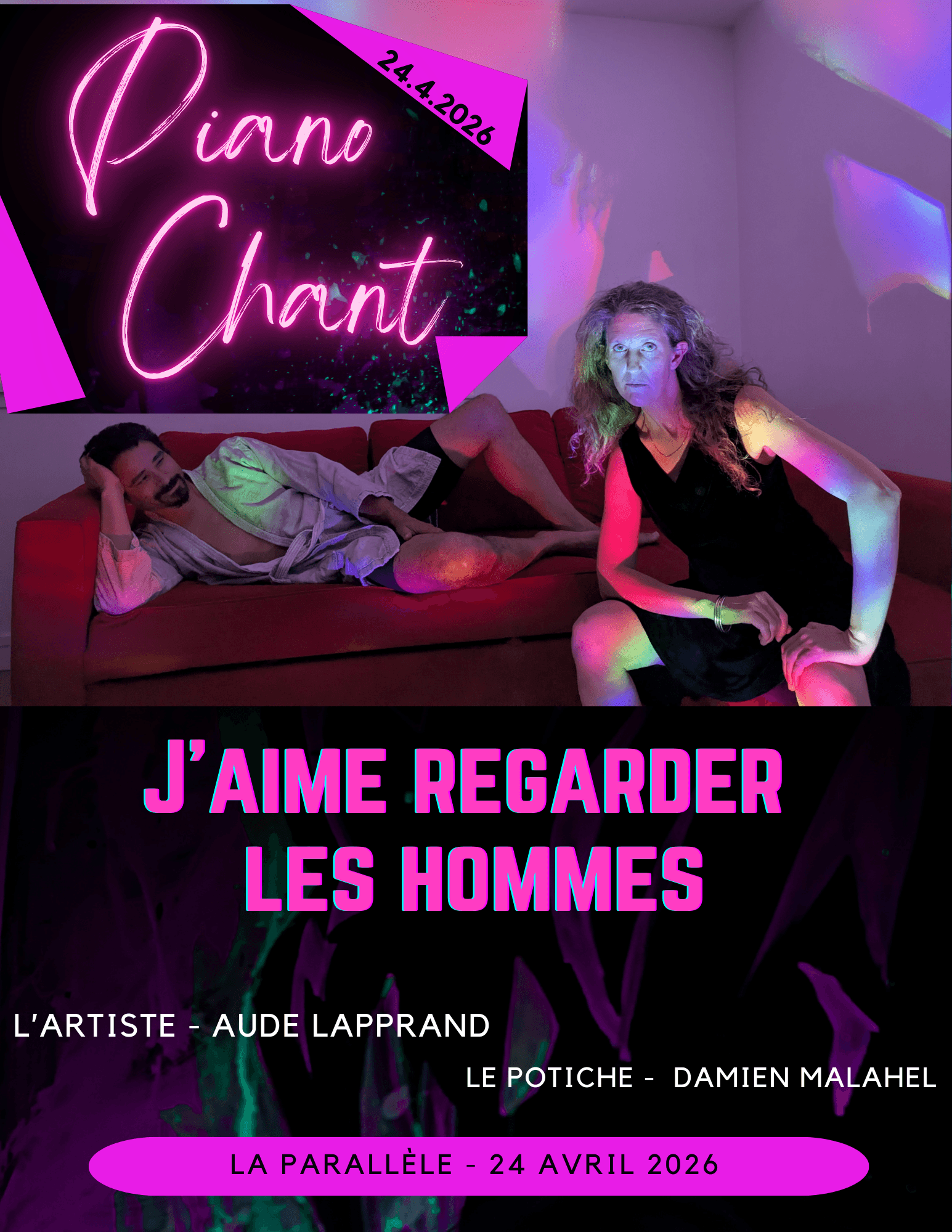 Aude Lapprand - J'aime regarder les hommes - piano chant | La Venelle