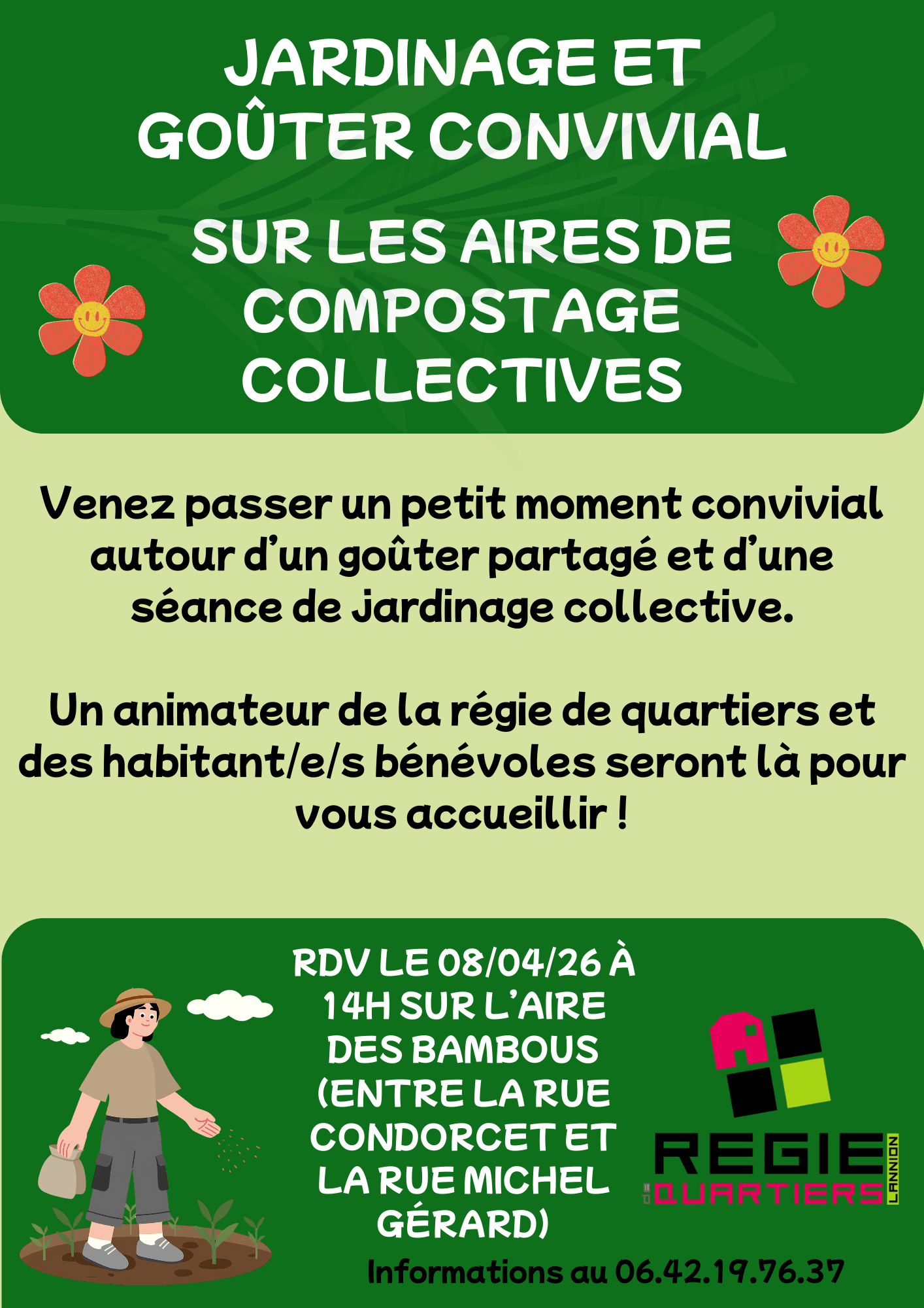 Jardinage et goûter partagé | Agenda du quartier