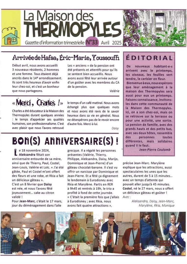 Gazette 33 | La Maison des Thermopyles