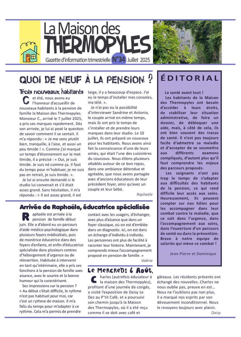 Gazette 34 | La Maison des Thermopyles