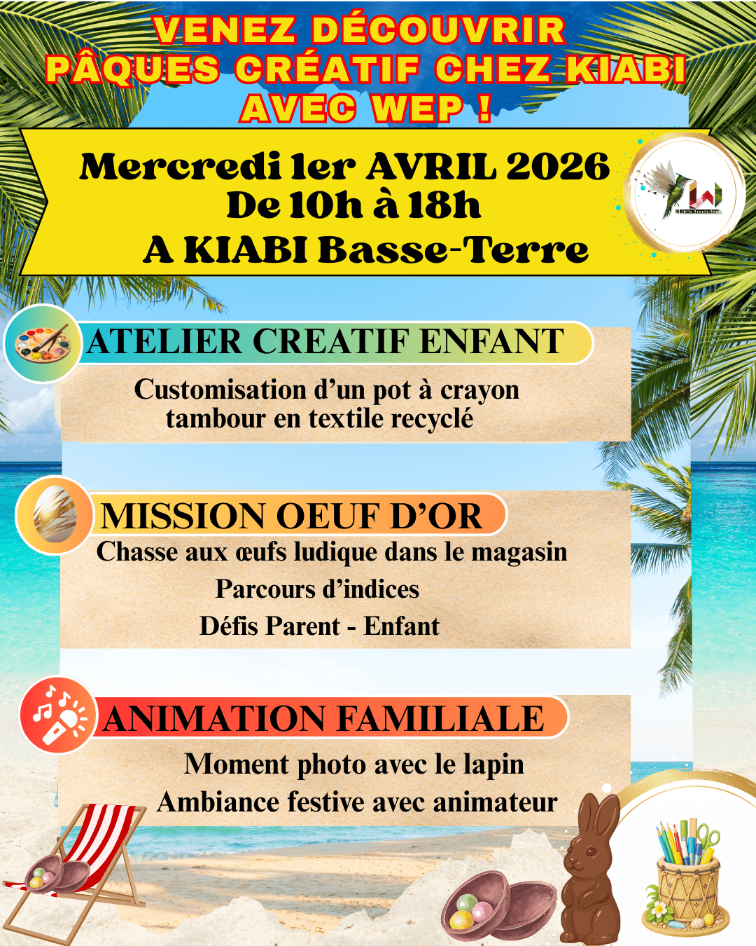 Atelier Pâques créatif à kiabi | Agenda du quartier