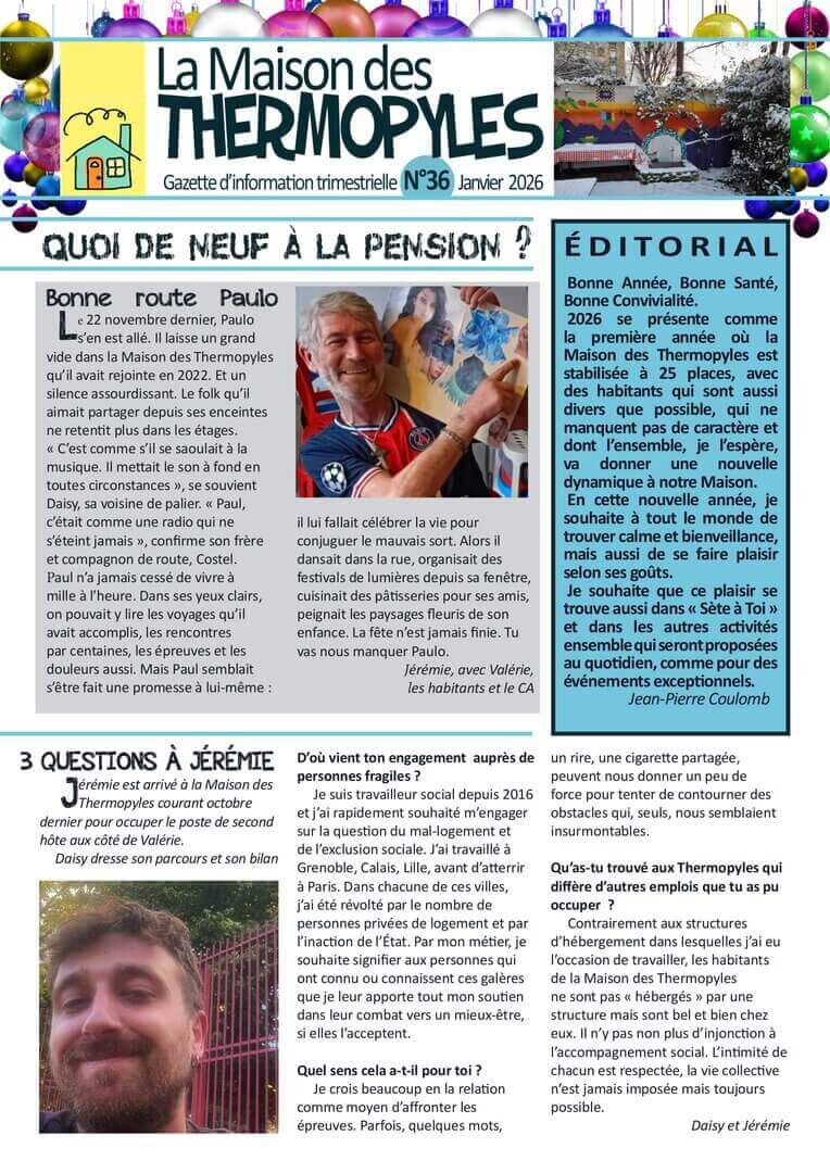Gazette 36 | La Maison des Thermopyles