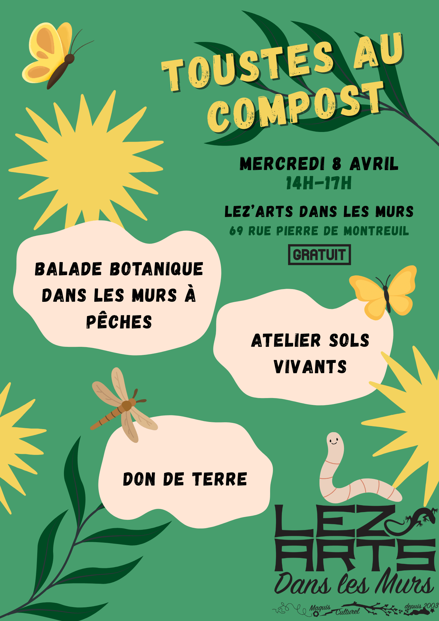 Toustes au Compost - Balade Botanique & Atelier SOLS VIVANTS | Lezarts Dans Les Murs